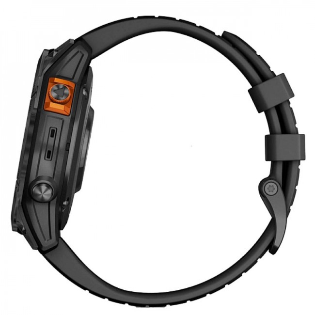Часы Garmin Fenix 7 PRO Solar серый с черным ремешком Часы Garmin Fenix 7 PRO Solar серый с черным ремешком
