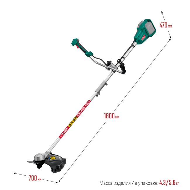 Триммер бесщеточный ТАБ-365 ЗУБР без АКБ