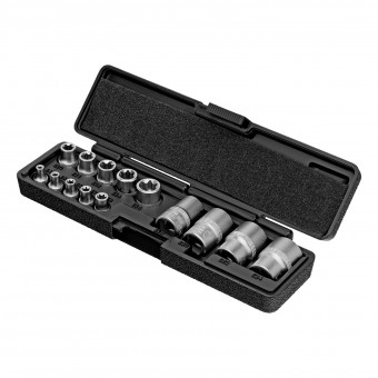 Набор головок Torx 1/4, 3/8, 1/2, 14 предметов Stels