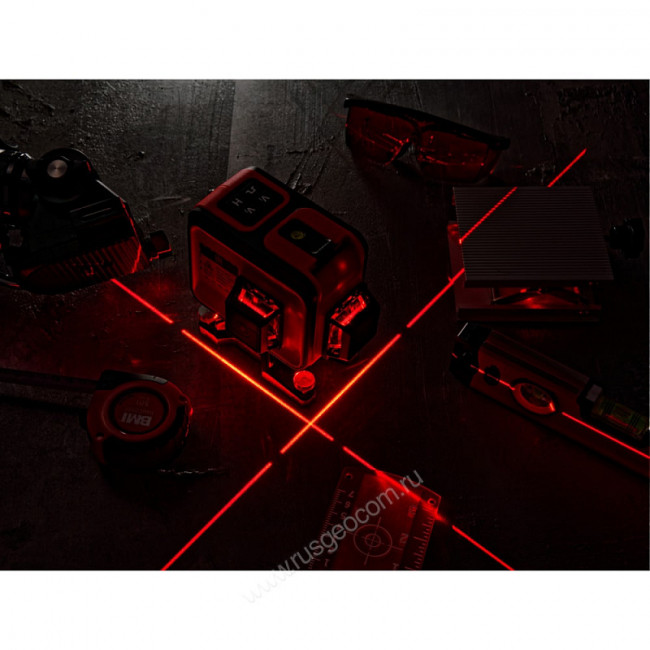 Комплект: лазерный уровень RGK PR-38R + штанга-упор RGK CG-2