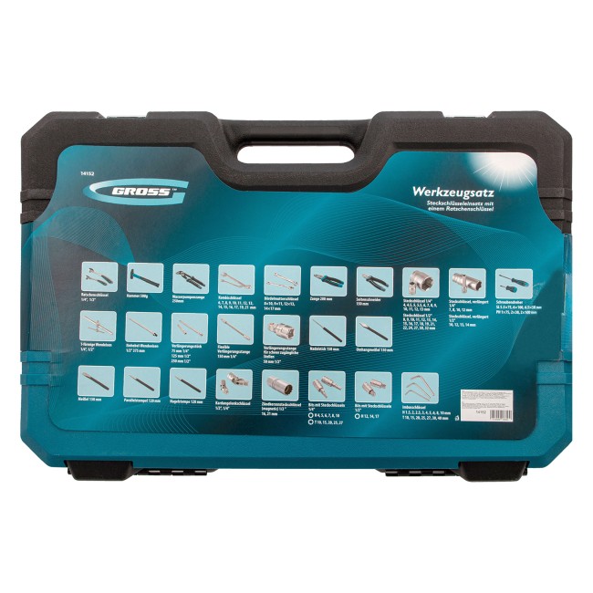 Набор инструментов 1/4", 1/2", CrV 115 предметов Gross Набор инструментов 1/4", 1/2", CrV 115 предметов Gross
