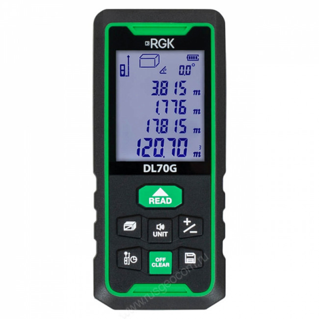 Лазерный дальномер RGK DL70G (с поверкой) - зеленый луч Лазерный дальномер RGK DL70G (с поверкой) - зеленый луч