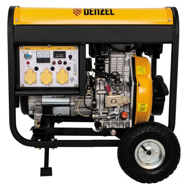 Генератор дизельный DD6300Е, 5.0 кВт Denzel