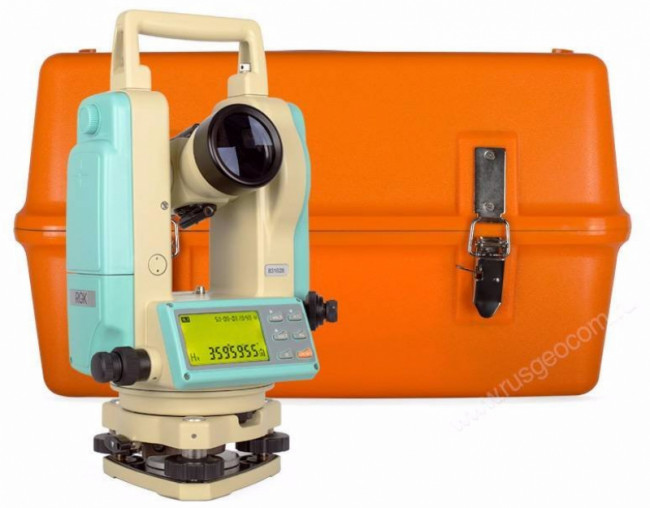 Электронный теодолит RGK T-02 (лазерный отвес) с поверкой