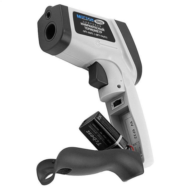 Инфракрасный термометр с цветным дисплеем МЕГЕОН 16950 Инфракрасный термометр с цветным дисплеем МЕГЕОН 16950