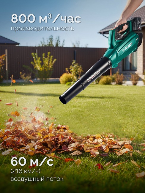 Воздуходувка аккумуляторная ВА-800-41 ЗУБР 20 В, 800 м3/ч, 1 АКБ LMS (4 Ач) Воздуходувка аккумуляторная ВА-800-41 ЗУБР 20 В, 800 м3/ч, 1 АКБ LMS (4 Ач)