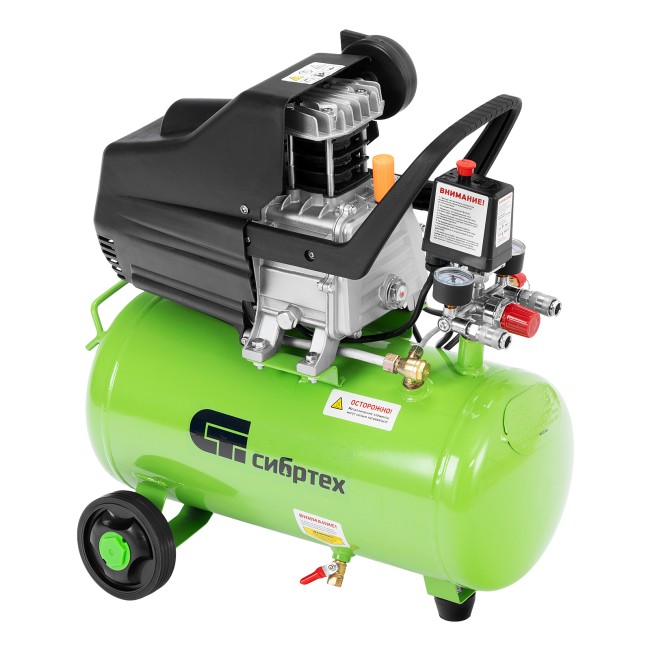 Компрессор с набором КК-1500/24 ПЛЮС прямой привод, масляный Сибртех