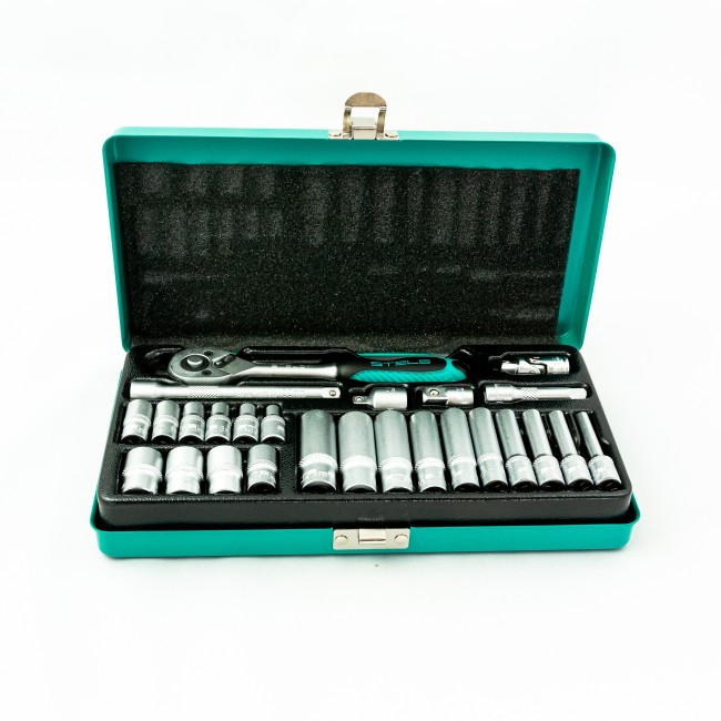 Набор торцевых головок с трещоткой 1/2", 1/4" 68 предметов Stels Набор торцевых головок с трещоткой 1/2", 1/4" 68 предметов Stels