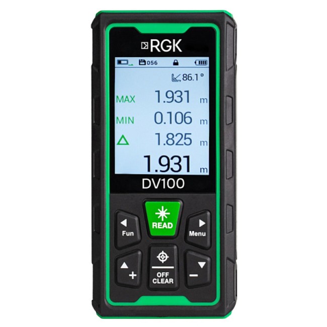 Лазерный дальномер с видоискателем RGK DV100 с калибровкой Лазерный дальномер с видоискателем RGK DV100 с калибровкой