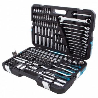 Набор инструментов 1/2", 3/8", 1/4" CrV 216 предметов Gross