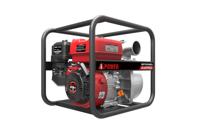 Бензиновая мотопомпа для чистой воды A-iPower AWP80