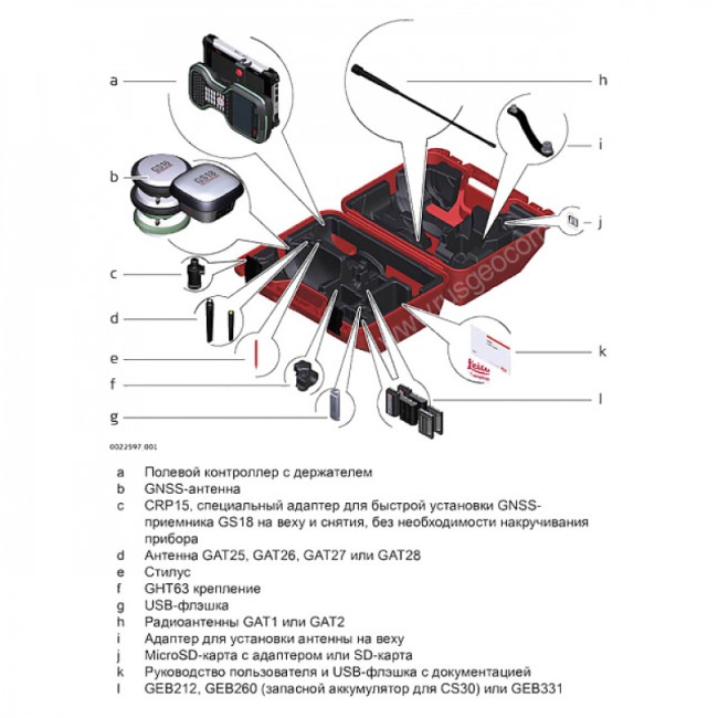 Комплект GNSS-приемника ровера Leica GS18 (GSM)+CS20 Disto