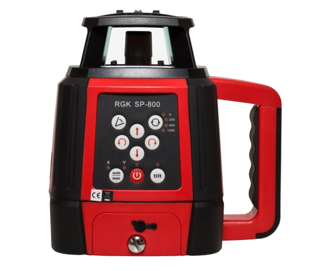 Комплект: ротационный нивелир RGK SP-800 + штатив RGK SH-170, рейка RGK LR-2 Комплект: ротационный нивелир RGK SP-800 + штатив RGK SH-170, рейка RGK LR-2