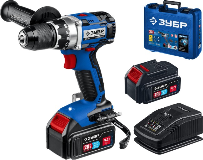 Дрель-шуруповерт DB-201-42 ЗУБР 2 АКБ