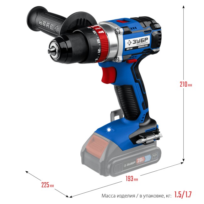 Ударная дрель-шуруповерт DBS-201 ЗУБР без АКБ Ударная дрель-шуруповерт DBS-201 ЗУБР без АКБ