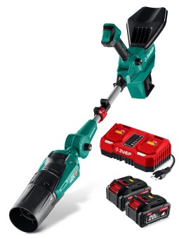 Воздуходувка аккумуляторная ВА-1400-42 ЗУБР 40 В (2x20В), 1400 м3/ч, 2 АКБ LMS (4 Ач)