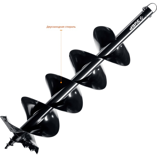 Двухзаходный шнек для мотобуров ЗУБР d 200 мм, мерзлый грунт