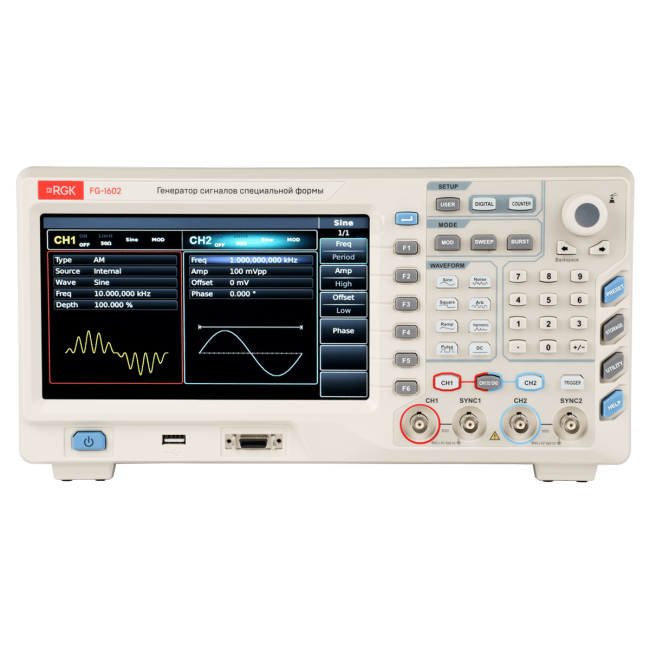 Генератор сигналов специальной формы RGK FG-1602