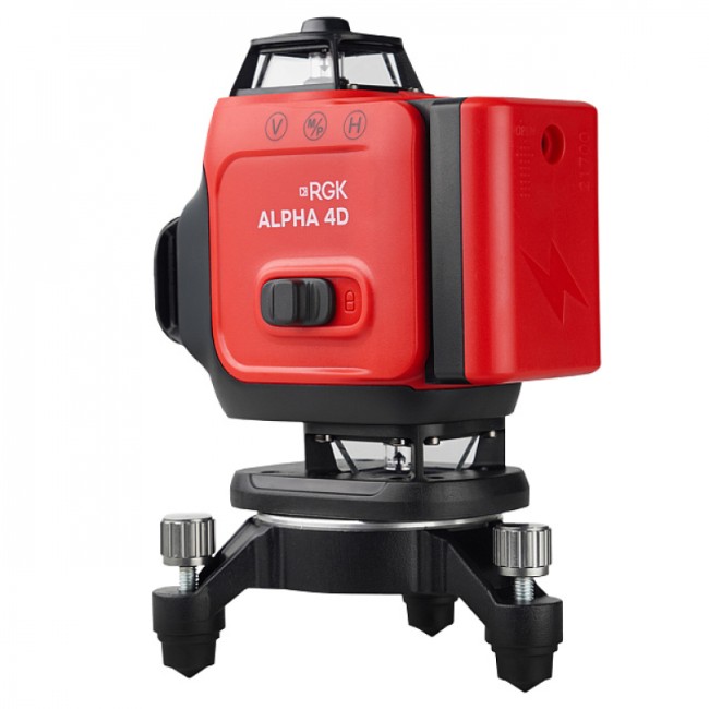 Лазерный уровень RGK ALPHA 4D с зелёным лучом Лазерный уровень RGK ALPHA 4D с зелёным лучом