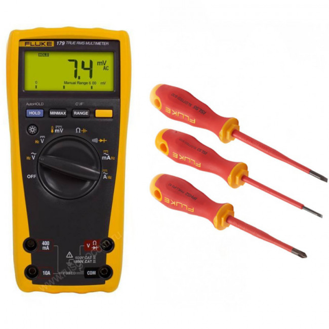 Комплект Fluke IB179L-EGFID - мультиметр Fluke 179 с набором отвёрток Комплект Fluke IB179L-EGFID - мультиметр Fluke 179 с набором отвёрток
