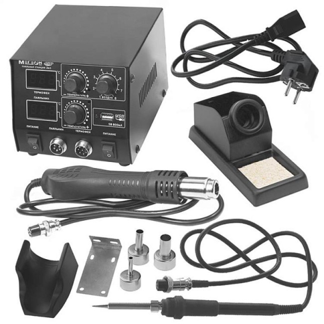 Паяльная станция с цифровым управлением МЕГЕОН 00686 Паяльная станция с цифровым управлением МЕГЕОН 00686