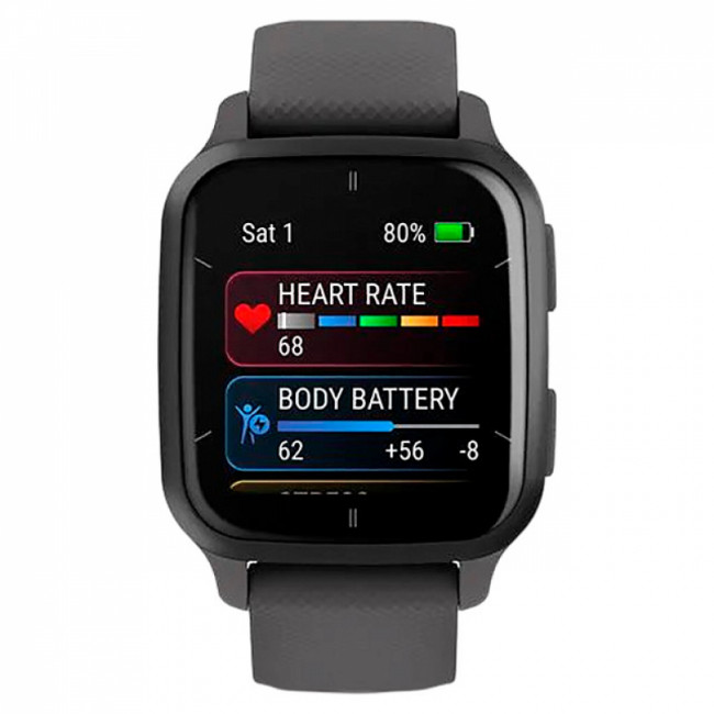 Часы Garmin Venu Sq 2 серый с серым алюминиевым безелем