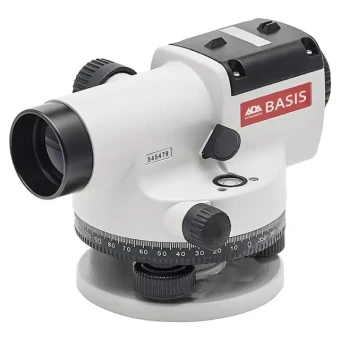Комплект оптический нивелир ADA Basis с поверкой + штатив на винтах ADA Light S + рейка ADA STAFF 3