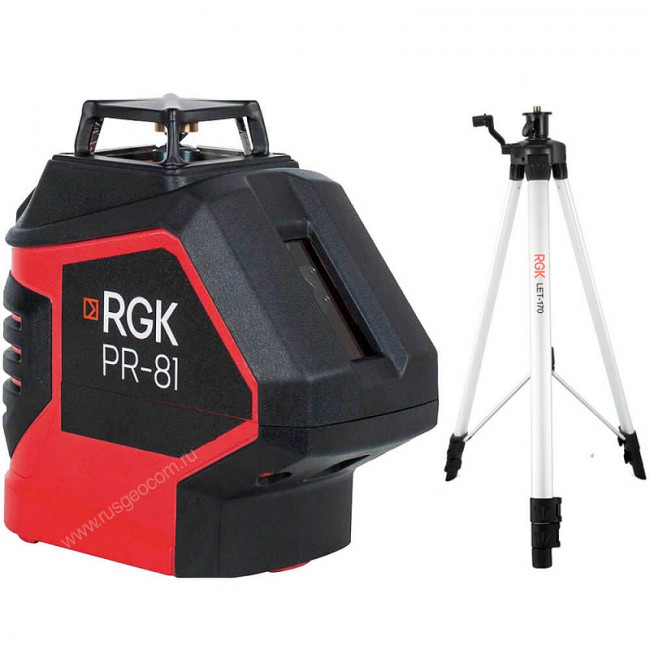Комплект: лазерный уровень RGK PR-81 + штатив RGK LET-170