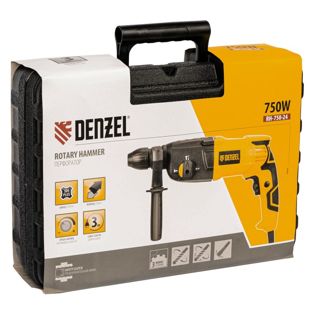 Перфоратор электрический RH-750-24, 2.5 Дж Denzel Перфоратор электрический RH-750-24, 2.5 Дж Denzel